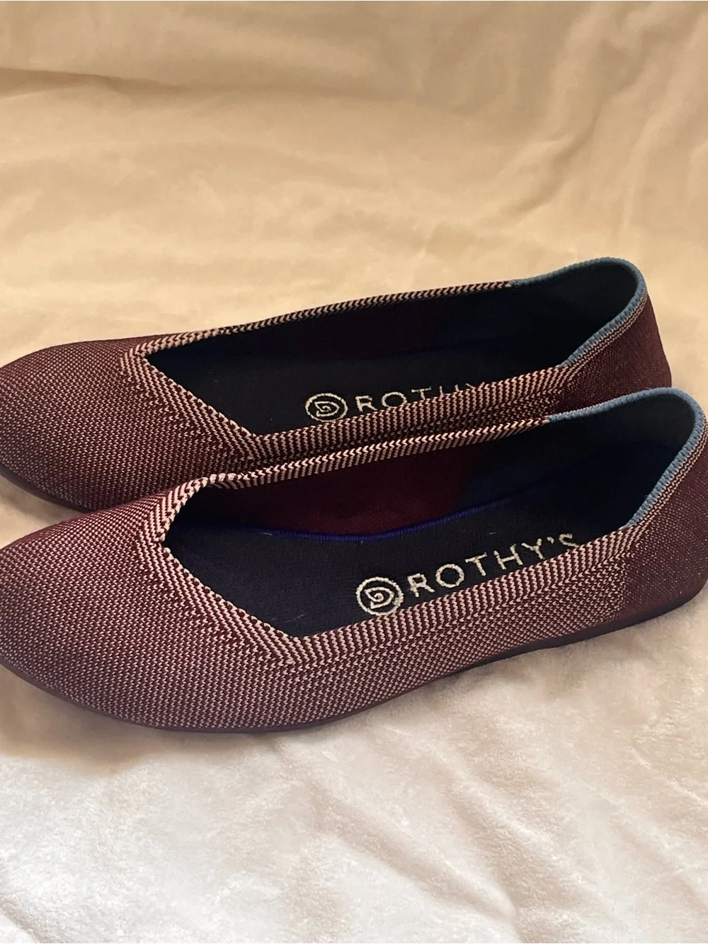 Rothy's Burgundy Knit Pointed Ballet Flat